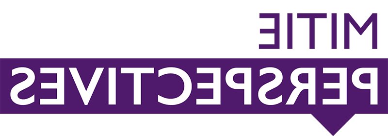 Mitie Perspectives logo - all in block capitals, with 'Mitie' in purple lettering and 'Perspectives' underneath in white lettering on a purple background